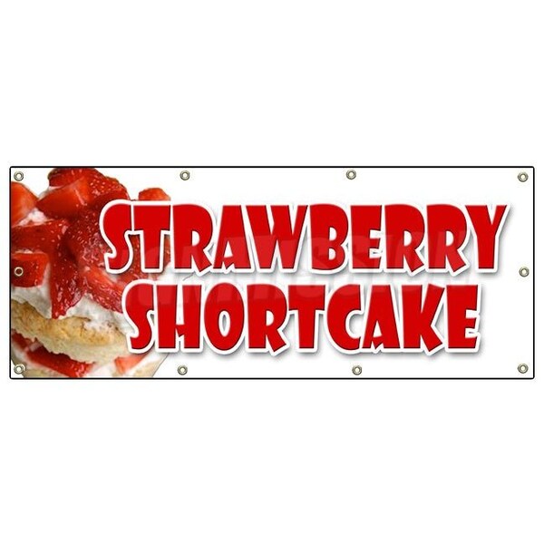 STRAWBERRY SHORTCAKE BANNER SIGN bakery cake cookies pastry bread